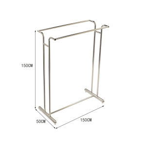 Clothing Store Zhongdao Display Stand Stainless Steel Floor Display Rack Simple Womens Clothing Shop Double Row Side Hanging Hanger Clothes Shelf
