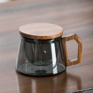High-End Glass Tea Cup for Office Use Tea Water Separation Men Women Special Personal Drinking Tea Cup Modern Minimalist Style