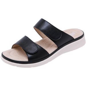 Summer Womens Sandals Massage Sponge Holiday Beach Magic Tape Large Size Slip-On Shoes Comfortable Low Heel Rubber Outsole