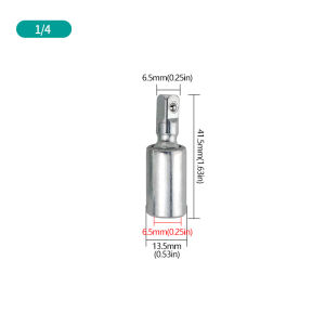 Universal Joint Sleeve 360-Degree Rotation Adapter Connector Silver 1/4 3/8 1/1 - New Type for Smooth Connection