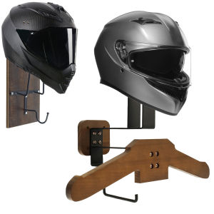 Wood Motorcycle Helmet Rack Wall Mounted Coat Hats Display Holder Versatile Organizer for Hanging Keys Gloves Helmet Accessories