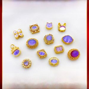 วิธีการแบบดั้งเดิม Gold Matte สีสันจําลองมูนสโตนลูกปัดแบบหลวมสําหรับ DIY สร้อยข้อมือสร้อยคอแฟชั่นเครื่องประดับอุปกรณ์เสริม