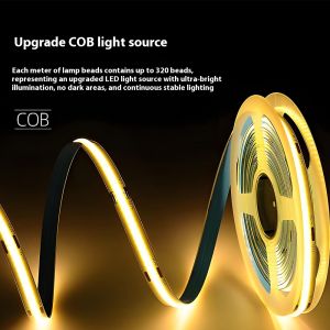 COB light strip 5V usb self-adhesive soft light strip sensor switch flexible led light strip atmosphere background