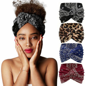 Twisted Wide Headbands For Women Extra Large Turban Workout Headband Fashion Yoga Hair Bands Boho Twisted Thick Hair Accessories