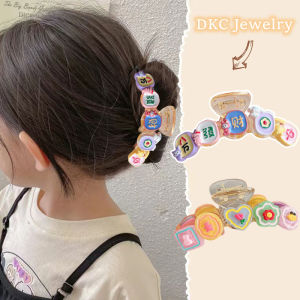 DKC Trang Sức Kẹp Tóc Hình Hoa Mạt Chược Mới Nhất Kẹp Cá Mập Màu Kẹo Ngọt Dễ Thương Thời Trang Instagram Sau Đầu Cho Nữ