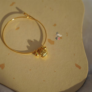 Ancient Chinese Style Childrens Hanfu Accessory Circle Lock Longevity Lock Jewelry Alloy Plated Silver Gold Linglong Si Fan