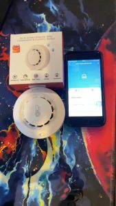 Cảm biến cảnh báo khói wifi zigbee tuya/smartlife tích hợp cảm biến nhiệt độ độ ẩm