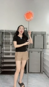Chổi Lau Trần Nhà Cây Quét Trần Nhà Hình Hoa Hướng Dương Đa Năng Xoay 180 Độ Cán Inox Dài 180cm Đồng