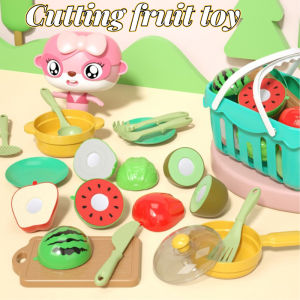 17PCS Cut Fruits Vegetable Simulated Toys Kids Gift Set Education Physical Structure Cognition