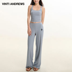 Knitted Loose Wide-leg Lightweight Breathable Summer Casual Pants