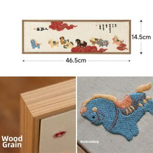 New Home Moving Creative Gift Horse Themed Embroidery Decorative Picture