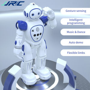 JJRC RC Robot Intelligent Programming Remote Control Electric Robot Smart Action Walk Singing Dance Action Figure Gesture Sensor Educational Toys Gift for Kids Boys and Girls