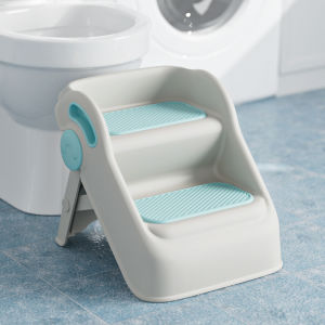 Childrens Bathroom Stool Washing Face Toothbrushing Step Bench Baby Footrest Modern Simple Style Non-Adjustable Height
