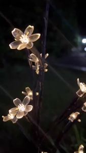 1pc 20LED Solar Cherry Blossom Tree Garden Light used for Backyard Patio Deck Pool TreeFestival Party Indoor Outdoor Decor