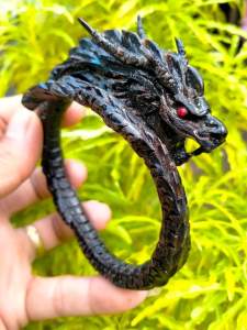 Gelang akar bahar ukir naga dragon 3d