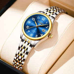 TAXAU Waterproof Elegant Original Stainless Steel Quartz Women Watch Calendar Luxury Fashion Business Trend Wrist Womens Watch