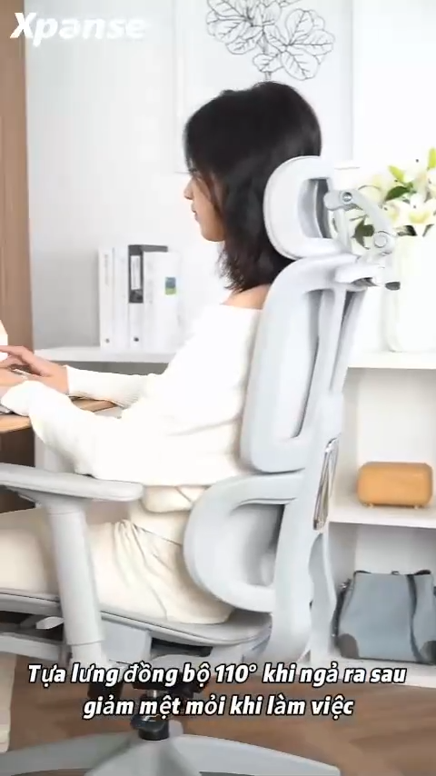 Ghế văn phòng Xpanse L996-Đệm lưng độc lậpTự động đuổi lưng thích nghi | ghế công thái học | ghế xoay văn phòng