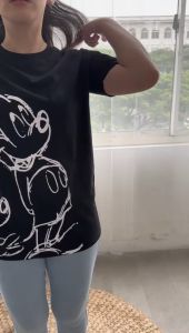 INFINITEE Kaos Wanita Remaja Bahan Katun Combed Lengan Pendek