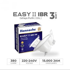 Lampu Downlight LED Hannochs 3 Watt /Led Panel Hannochs easy IBR 3watt/Downlight Tanam/SIZE 2.5 inch
