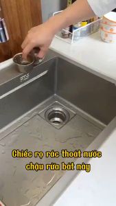P PMC Bộ Lọc Rác Bồn Rửa Bát Inox 304 3 in 1 3CElectric - Ngăn mùi hôi côn trùng Nút chặn thoát nước Khay giỏ lọc thức ăn thừa