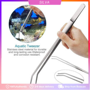 Stainless Steel Water Grass Tweezers Aquarium Aquatic Plant Tweezers Fish Tank Tools For Cleaning