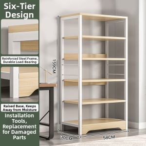 Floor-standing Multi-layer Solid Color Bookshelf