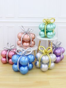 Quà Tặng Tiệc Sinh Nhật Balo Pha Bằng Cao Su Kim Loại 10 Inch 50 Chiếc Trang Trí Không Khí Balo Pha Kim Loại Tròn