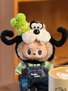 Handmade Original Labubu Doll Clothes Set High Flyer Overalls Macaron Colorful Second And Third Generation 17cm Plush Toy