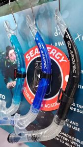 Aropec Semi Dry Silicone Snorkel YA11 for Scuba Diving Snorkeling Underwater Seanergy Scuba