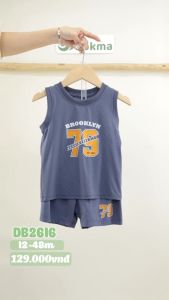 CAO CẤP - Bộ thể thao ba lỗ sát nách bé trai DOKMA (9-48m) (DB2067 - DB2306 - DB2616)