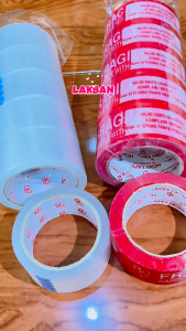 Lakban / Isolasi 45 MM×90 Yard Bening dan Coklat / OPP Tape