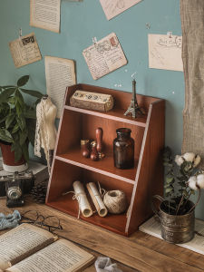 Nordic Style Desktop Organizer Rack Real Wood Coffee Perfume Cup Storage Box Cosmetic Cup Holder Bedroom Storage Solution