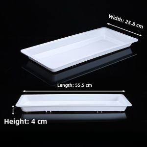 Rectangular Formal Display Plate Chinese Style Adult Dinnerware Pure Color Glazed above Color Miam for Cold Small Cuts And Ducks