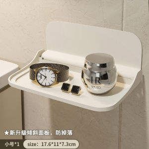 Bathroom Toilet Top Wall Mounted Storage Rack Paper Towel Holder Sink Organizer No Drilling Required Plastic Shelf