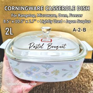 2L CORNINGWARE PASTEL BOUQUET CASSEROLE DISH A2B • Japan Surplus