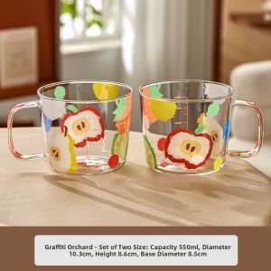 HUALISHIJIA | Cute Large Capacity Drinking Glass Cup