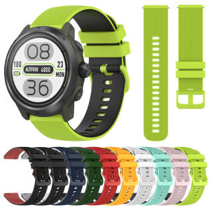 Dây Đeo Đồng Hồ Silicon Hai Màu Dành Cho COROS PACE 3 2 APEX 2 Pro 46mm 42mm Dây Đeo Thể Thao Thay Thế Tương Thích Khóa Kim Loại 20mm 22mm
