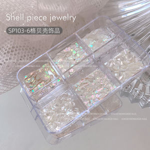 Natural Bright Transparent Thin Manicure Asymmetrical Shell Fragments Japanese All-Match Colorful Abalone Shell Nail Patch Decoration