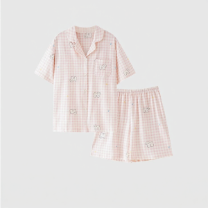 Baisina | Cotton Large Size Outwear-friendly Summer Womens Sleepwear Set