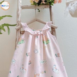 Váy bé gái happy cat họa tiết mèo đáng yêu - MT2991