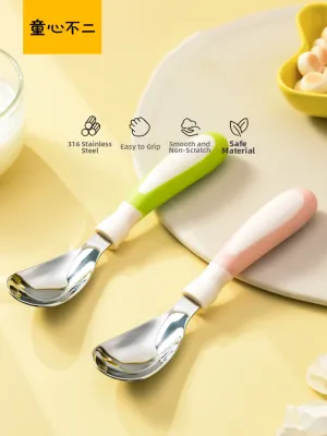 TONGXINBUER | Self-Feeding Training Baby Spoon 316 Stainless Steel