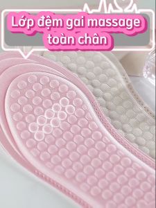 Lót giày nữ 4d massage chân mềm mại thoáng khí thấm hút mồ hôi khử mùi. Đệm lót giày nữ thấm hút chống đau chân.