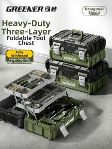 3 Layer Folding Multi-functional Industrial Large Capacity Tool Box