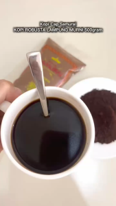 Kopi Cap Samurai - Kopi Bubuk Robusta Lampung 500 Gram - Aroma Kuat Rasa Melekat