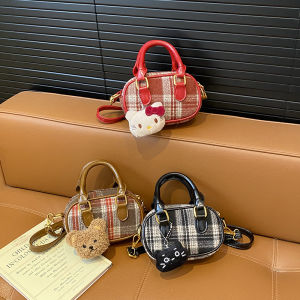 Thời Trang Kẻ Caro Túi Xách Nữ Túi Đeo Vai Công Chúa Em Bé Túi Đeo Chéo Mùa Thu Mùa Đông Túi Trẻ Em Thương Hiệu YAHOBENO Dành Cho Bé Gái