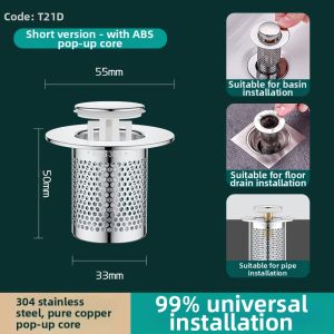 SHENYUAN | Anti-clog Filter Odor-preventing Sink Stopper Universal Drain