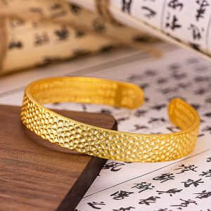 Ancient Gold bracelet Beetling Craft Open Cuff for Women Girls