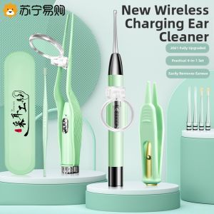 XIAOTIANLAI | Earring Cleaning Tool with Light Soft Head for Babies And Children Adult Earwax Removal Tweezers Glowing Ear Cleaning Spoon