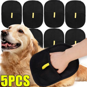 Dizoey Double Sided Sticky Hair Gloves Pet Electrostatic Hair Removal Clean Gloves Cat Fur Knot Cutter Removal Comb Pet Hair Collector