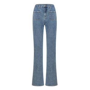 High Waist Bell Bottom Jeans Womens Slim Fit Straight Leg Jeans American Style Retro Drapey Autumn Thinming Long Pants